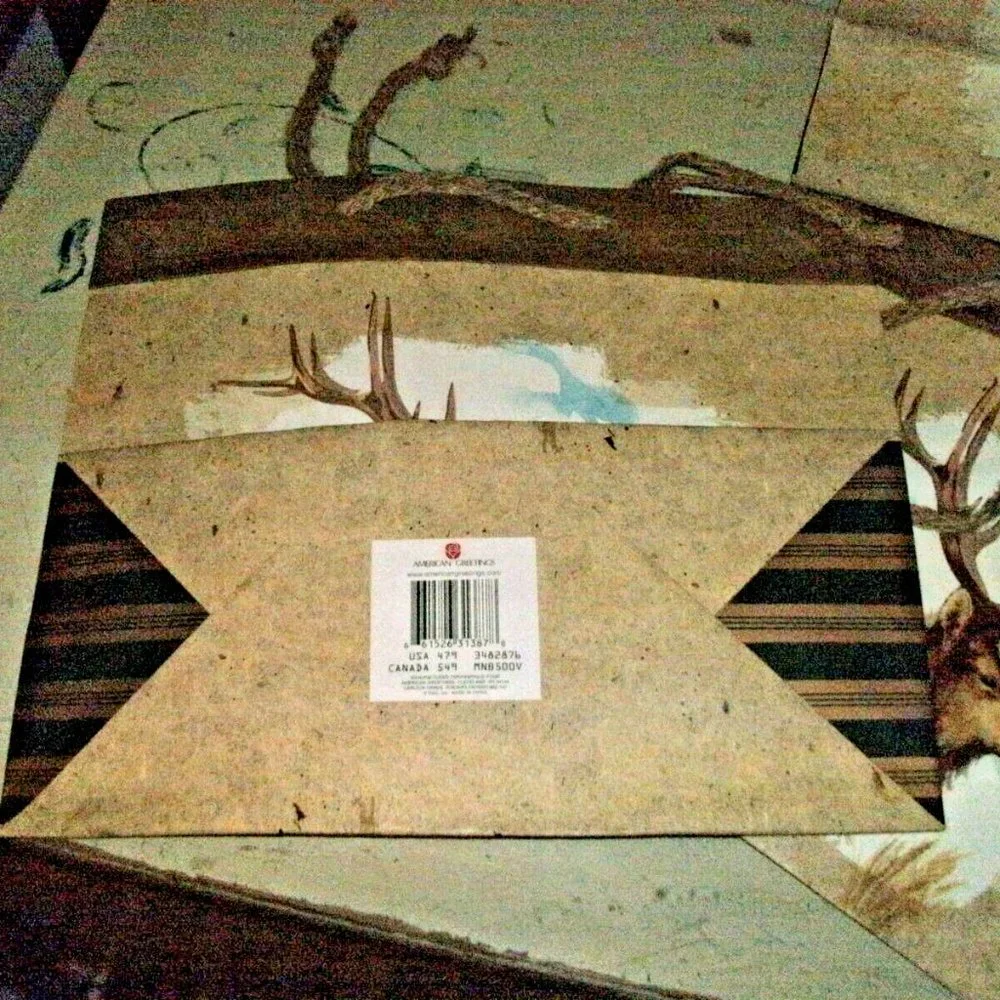 NWT LOT of 4 American Greetings Caribou Nature All Occasion Gift Bags 10x12